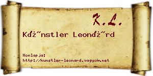 Künstler Leonárd névjegykártya